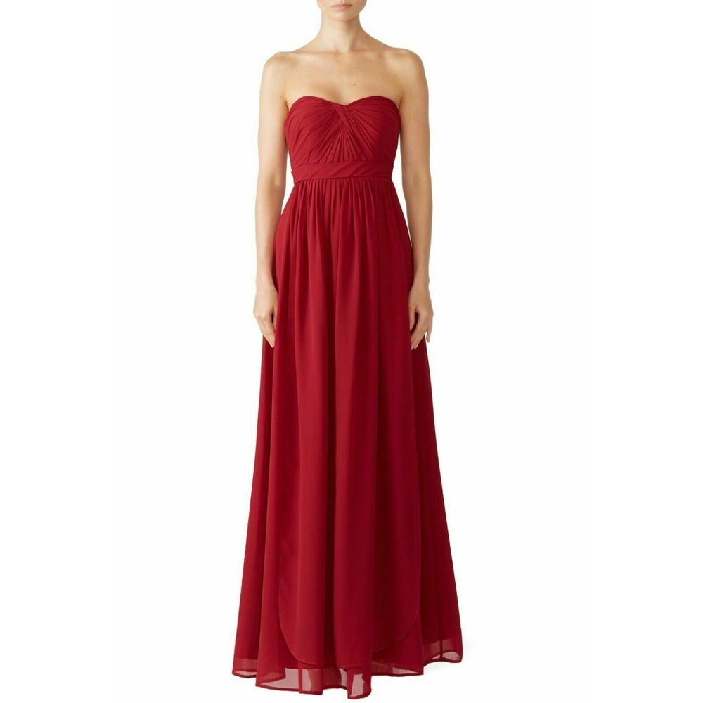 Jenny Yoo Red Aidan Gown 8 Strapless Sweetheart
